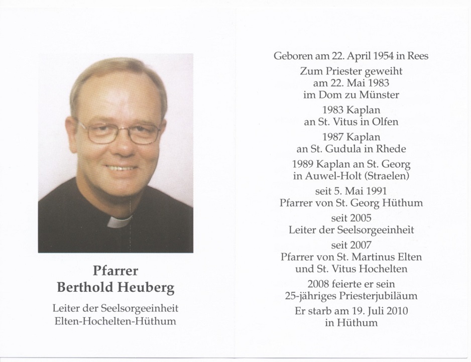 Totenbildchen Berthold Heuberg innen